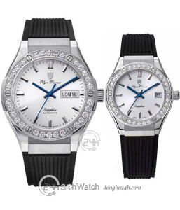 Đồng hồ Cặp Olym Pianus (OP990-45ADGS-GL-T - OP990-45DLS-GL-T) Kính Sapphire - Dây Cao Su - Chính Hãng